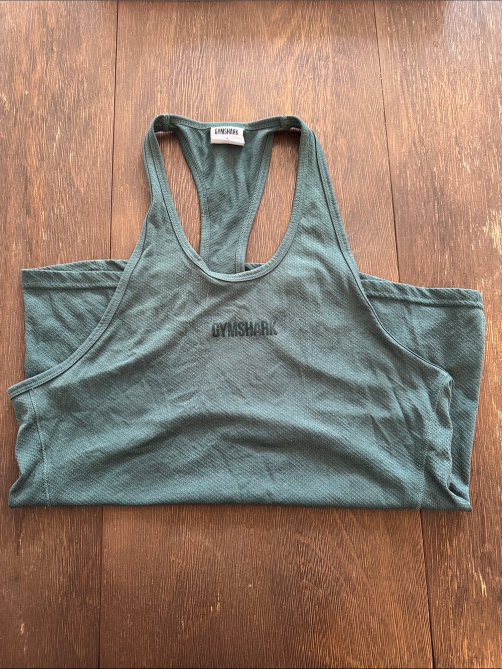 Gymshark Racerback Tank Top in Muted Teal Green